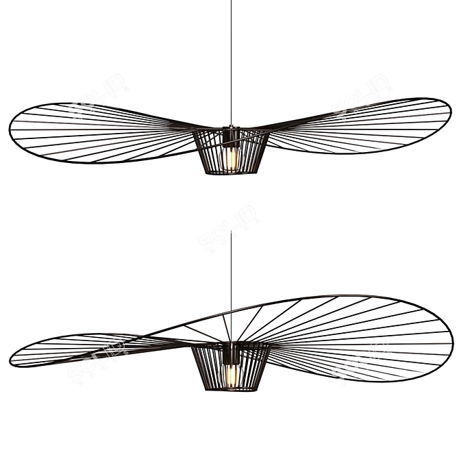Elegant Vertigo Pendant Light 3D model image 1