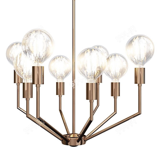 Elegant Ercule 8-Light Chandelier 3D model image 1