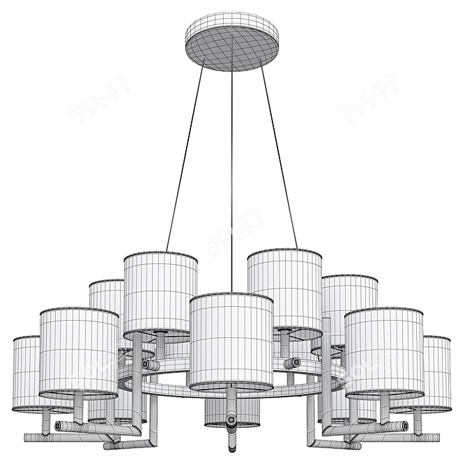 Elegant CPRN Homood Chandelier 3D model image 2