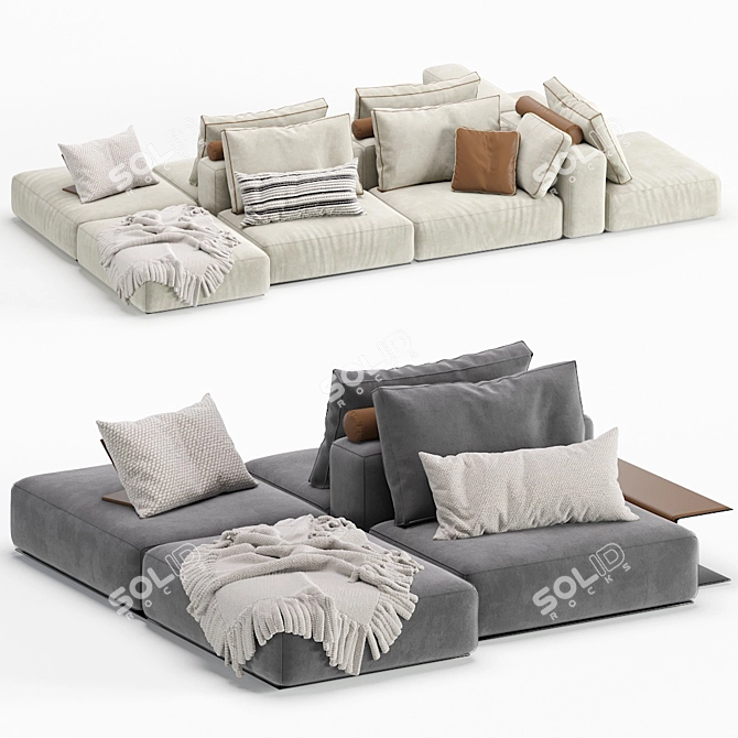 Poliform Westside Modular Sofa 3D model image 1