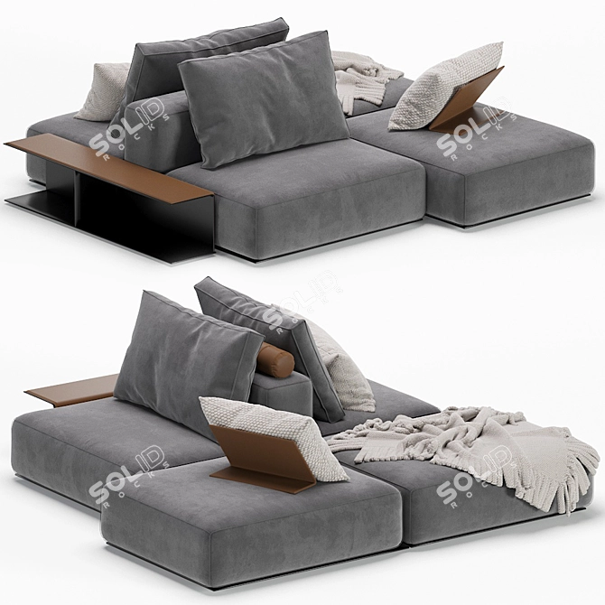 Poliform Westside Modular Sofa 3D model image 4