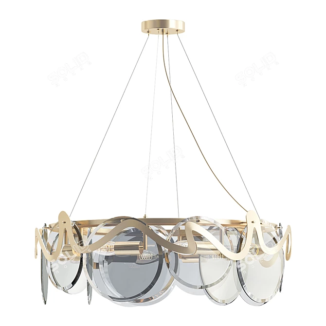 Smoke Grey GROOT Chandelier 3D model image 1