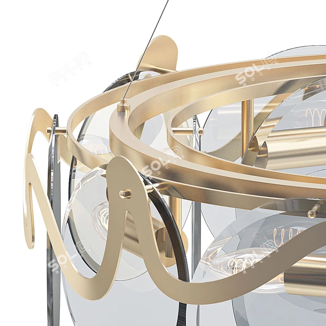 Smoke Grey GROOT Chandelier 3D model image 2