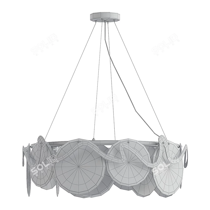 Smoke Grey GROOT Chandelier 3D model image 3