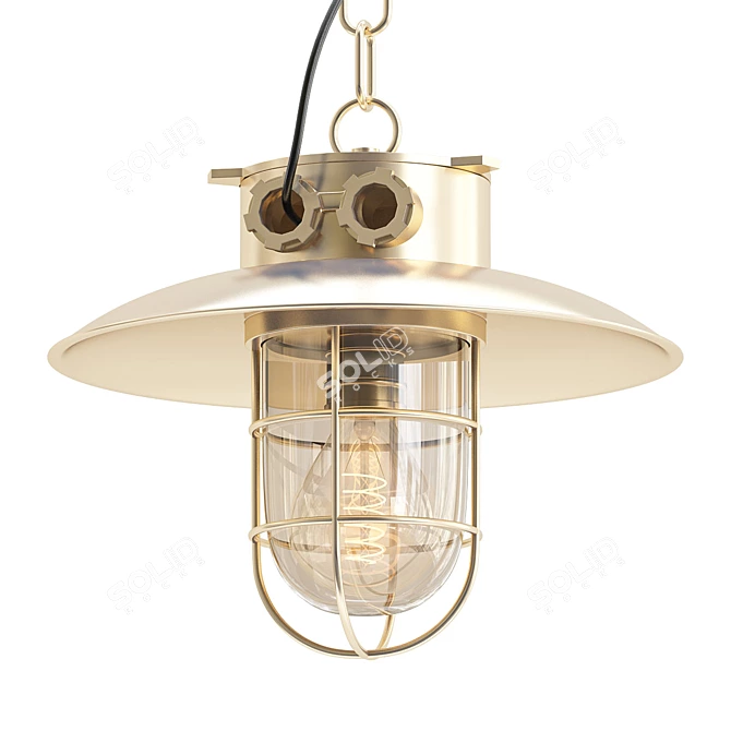 Elegant RENSO Pendant Light 3D model image 1