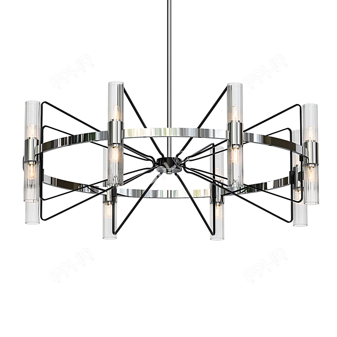 Transit Illumination: 16-Light Chandelier 3D model image 1