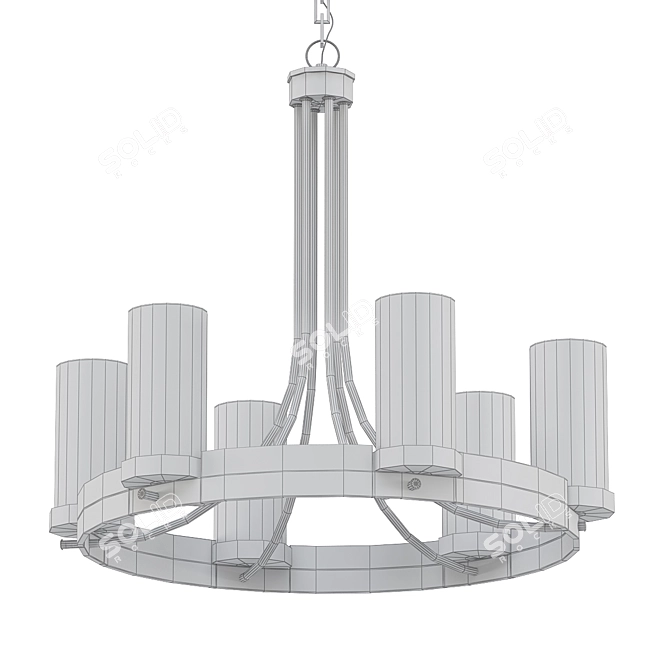 Lustrous Brilliance: Stiffel Chandelier 3D model image 2