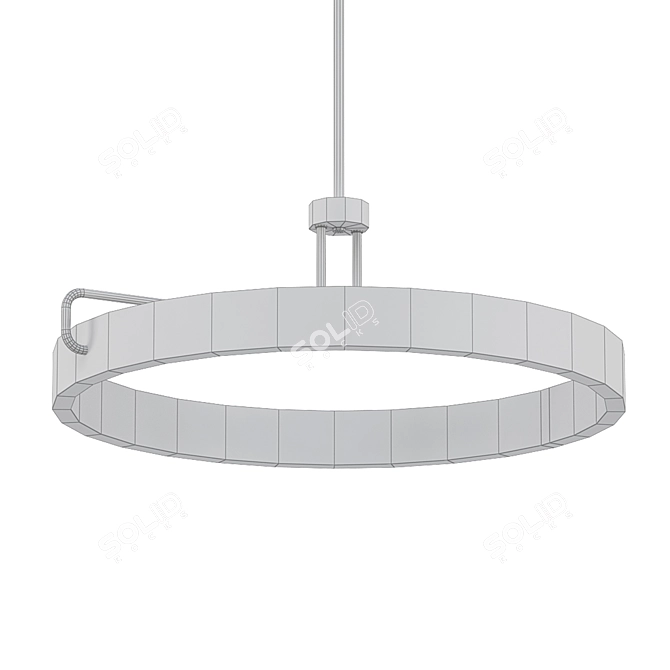 Pemberton Black Brass LED Pendant 3D model image 2