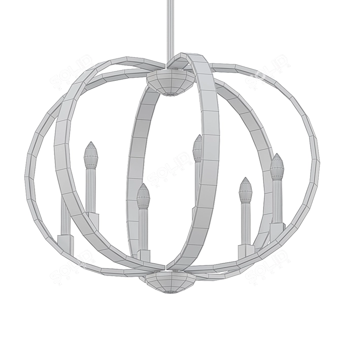 Elata: 27" Orbital Chandelier 3D model image 2