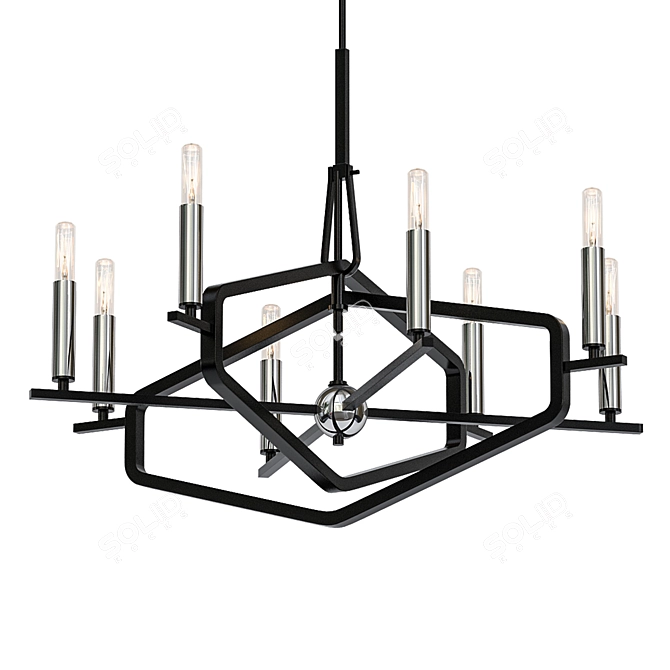 Coastal Sands 6-Light Chandelier 3D model image 1