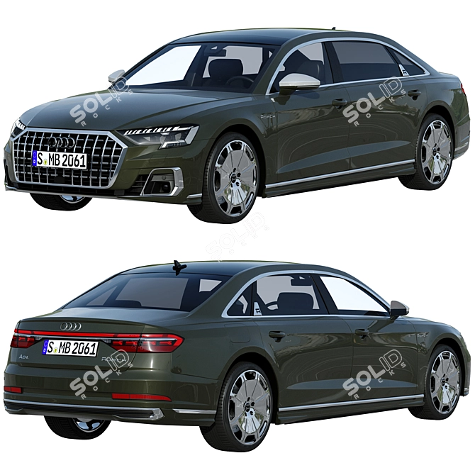 Title: Luxury Redefined: Audi A8 Horch 2022 3D model image 1