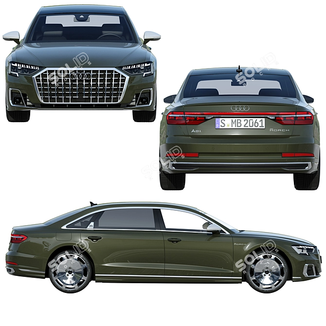 Title: Luxury Redefined: Audi A8 Horch 2022 3D model image 2