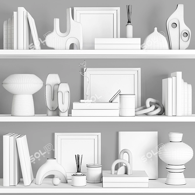 Modern HM Decorative Set 3D model image 6