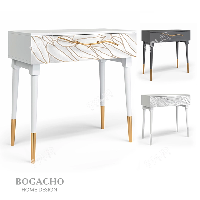 Boho Console Table 3D model image 1