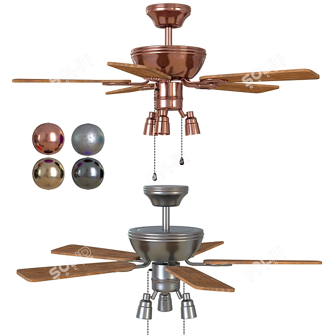 Faro MAEWO-001 Ceiling Fan 3D model image 3