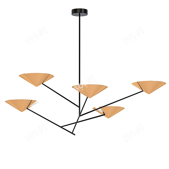 Modern Elegance: eEquilibrium Chandelier 3D model image 1