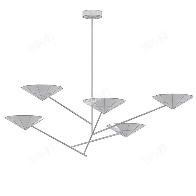 Modern Elegance: eEquilibrium Chandelier 3D model image 2