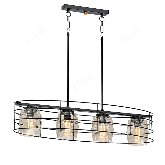 Quoizel Landings 4-Light Island Pendant 3D model image 1