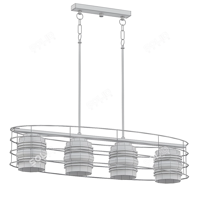 Quoizel Landings 4-Light Island Pendant 3D model image 2