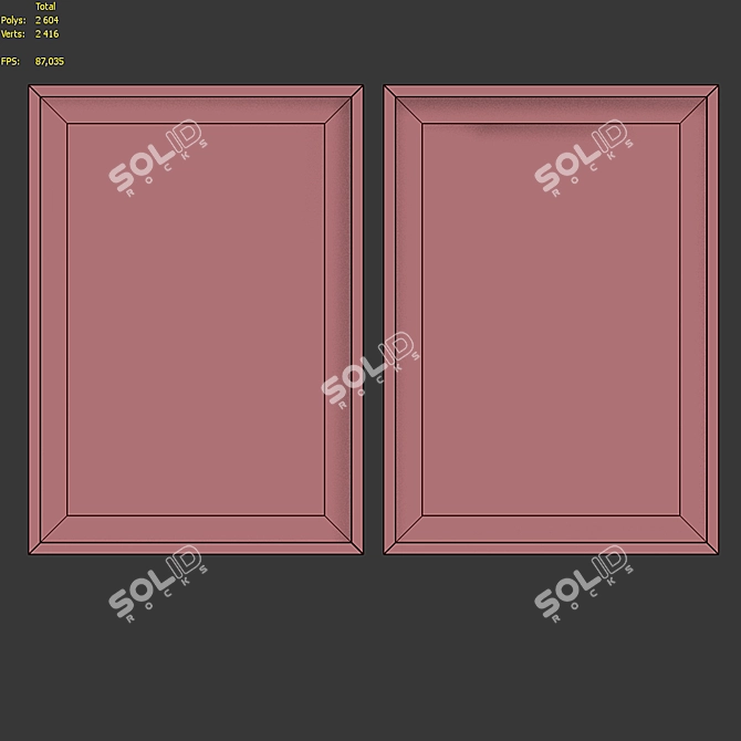 Modern Abstract Picture Frame Set 3D model image 7
