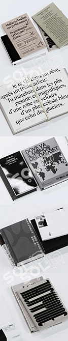 Gray & White Book Set: Vol.4 3D model image 2