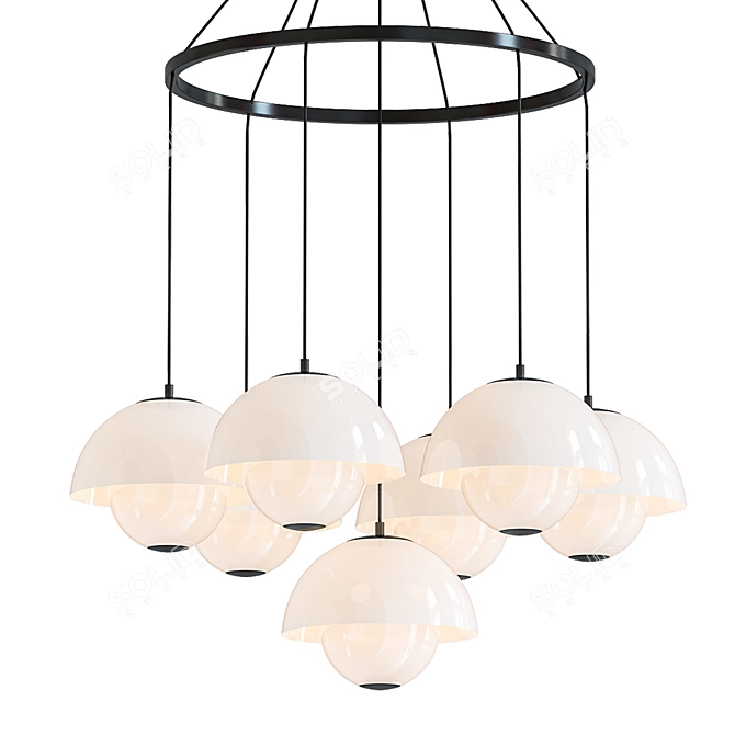 Glamorous Gilles Chandelier - Exquisite Lighting Masterpiece 3D model image 1