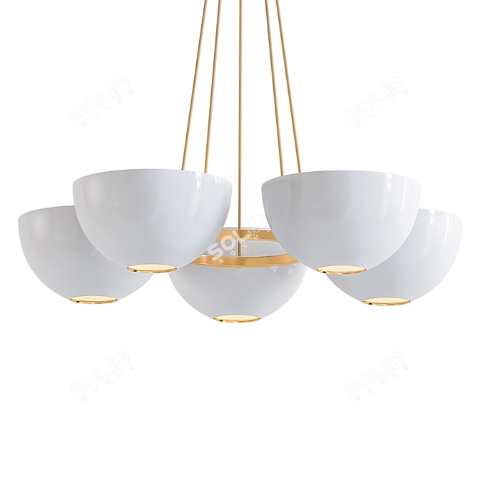 Elegant Round Jackson Chandelier 3D model image 1