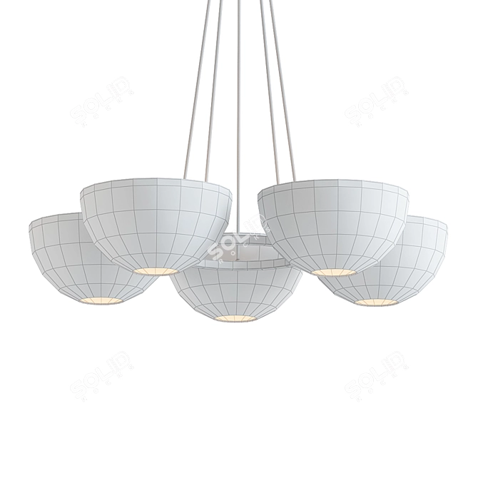 Elegant Round Jackson Chandelier 3D model image 2