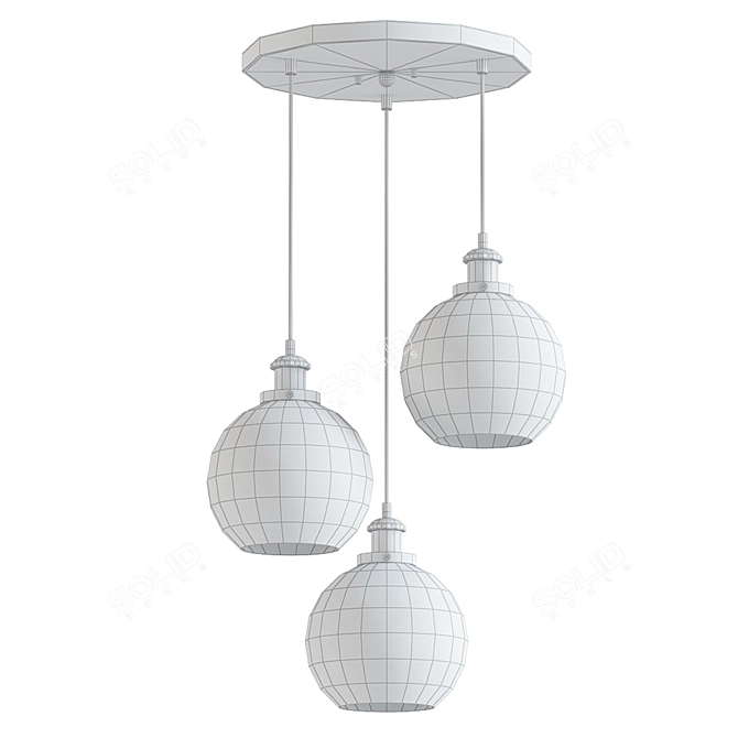 Jazmyn 3-Light Kitchen Island Pendant 3D model image 2