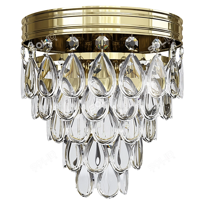 Elegant Tiered Chandelier 3D model image 1