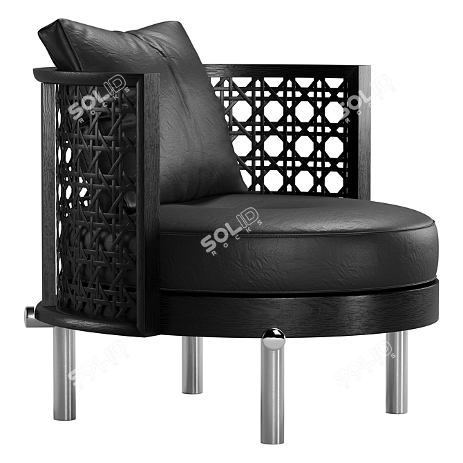 Minotti Torii Nest Modern Armchair 3D model image 1