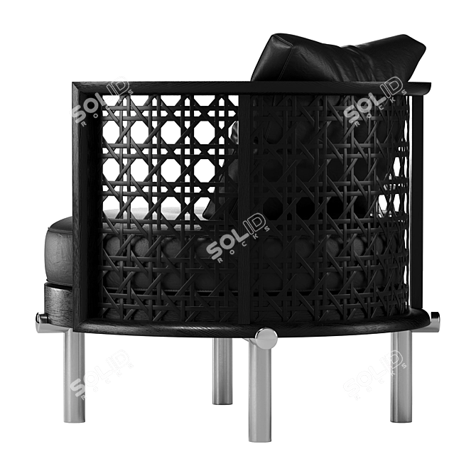 Minotti Torii Nest Modern Armchair 3D model image 2