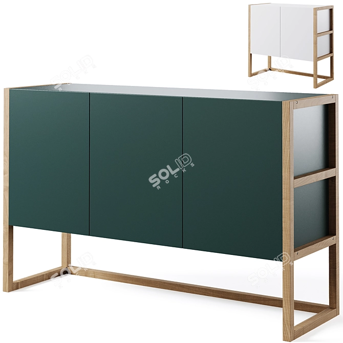 Compo 2-Door Sideboard: Stylish Storage Solution 3D model image 1