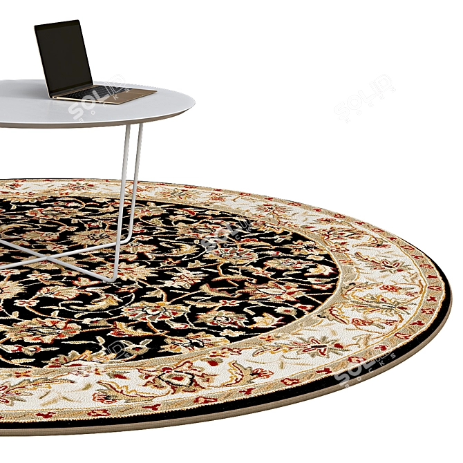 Elegant Circular Rugs | Archive Find 3D model image 2