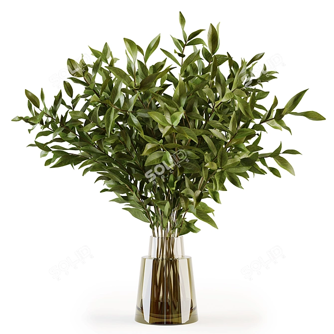 Elegant Vase with Branches 3D model image 1