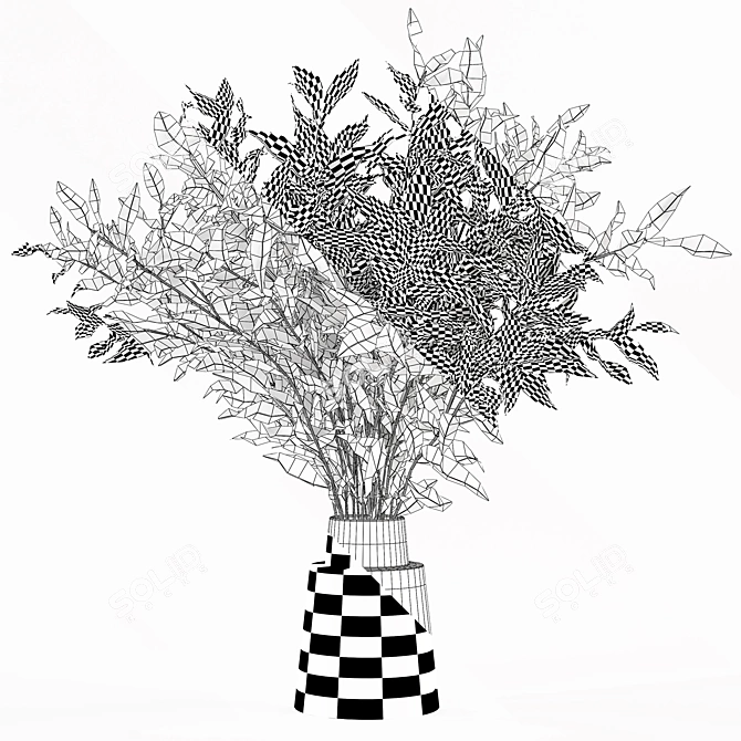 Elegant Vase with Branches 3D model image 6