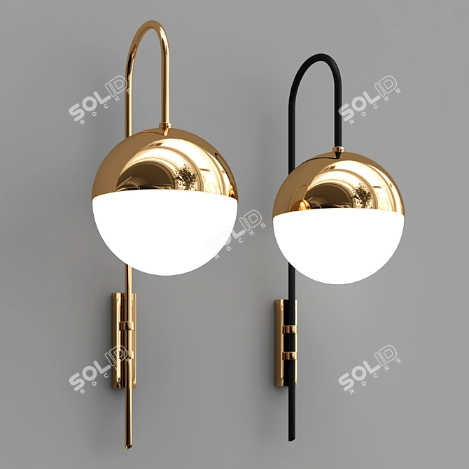 Enchanting Wall Lamp: Magic Circus Edition 3D model image 2