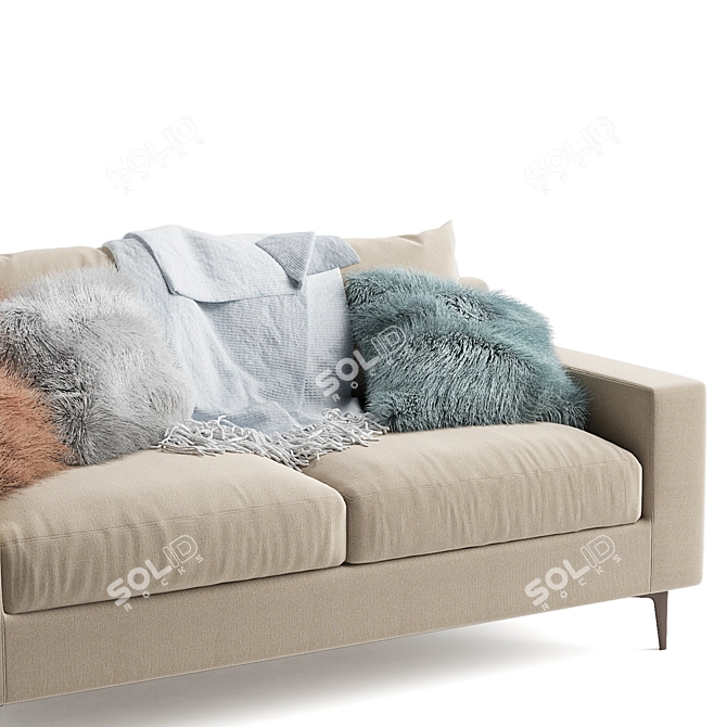 Modern Chic Sloan Loveseat: Comfort in Style 3D model image 4