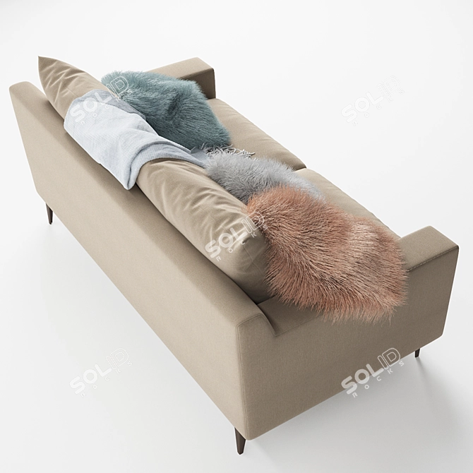 Modern Chic Sloan Loveseat: Comfort in Style 3D model image 6