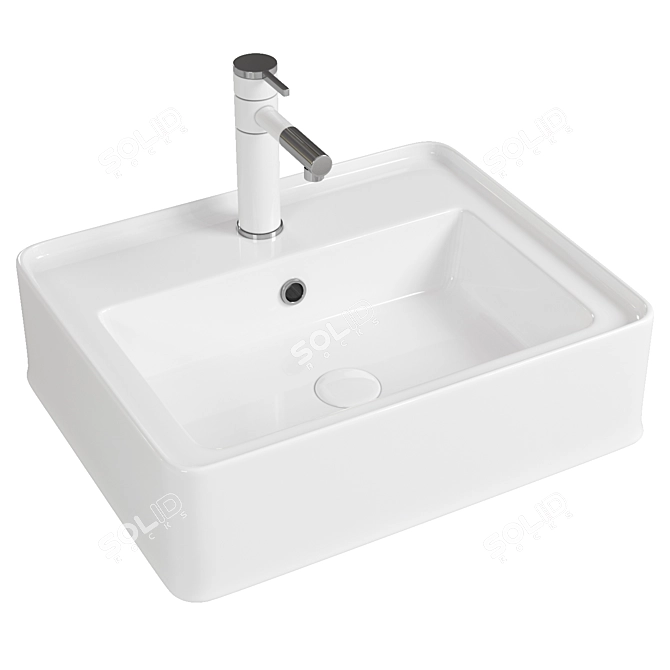 BelBagno BB1367: Elegant Italian Countertop Sink 3D model image 1