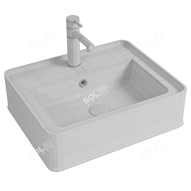 BelBagno BB1367: Elegant Italian Countertop Sink 3D model image 2