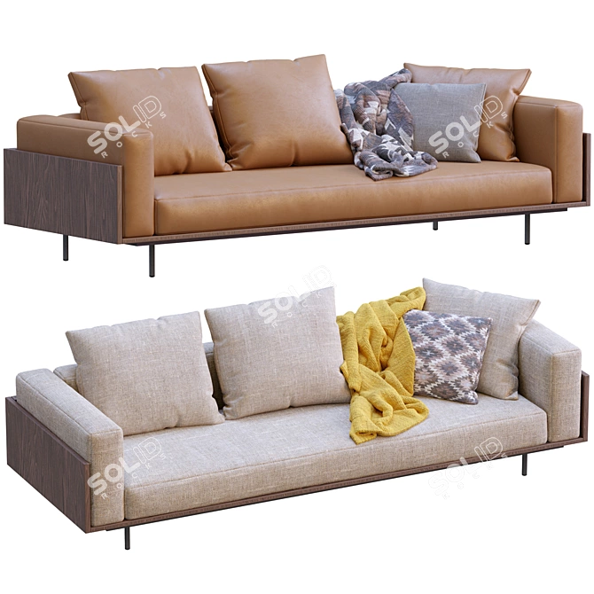 Modern Minotti Sofa: Brasilia 3D model image 3