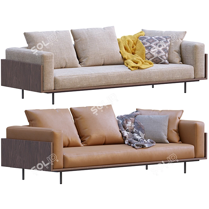 Modern Minotti Sofa: Brasilia 3D model image 4