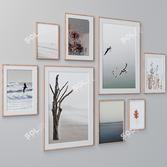 Modern Frame Set: Wall Paintings 3D model image 2