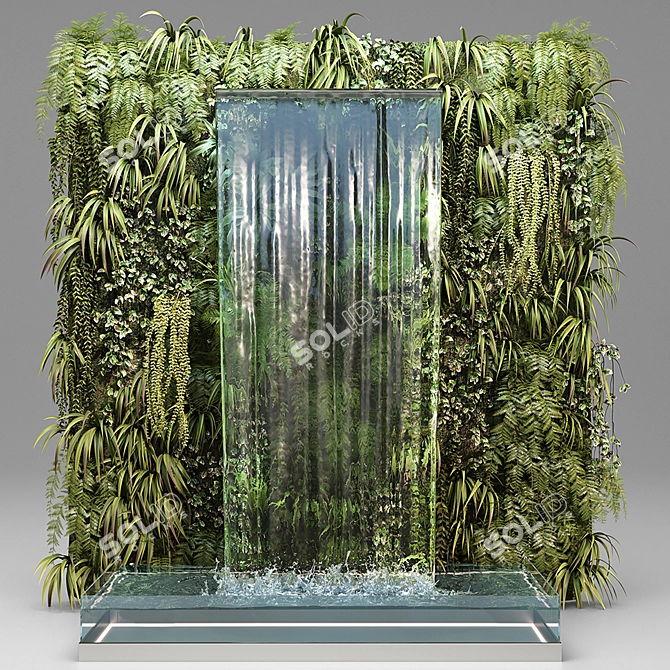 Waterfall Wall Plants for 3dsMax 3D model image 1