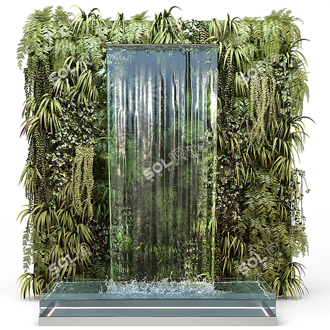 Waterfall Wall Plants for 3dsMax 3D model image 3