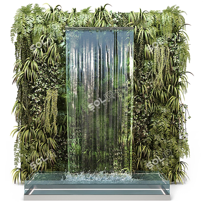 Waterfall Wall Plants for 3dsMax 3D model image 7