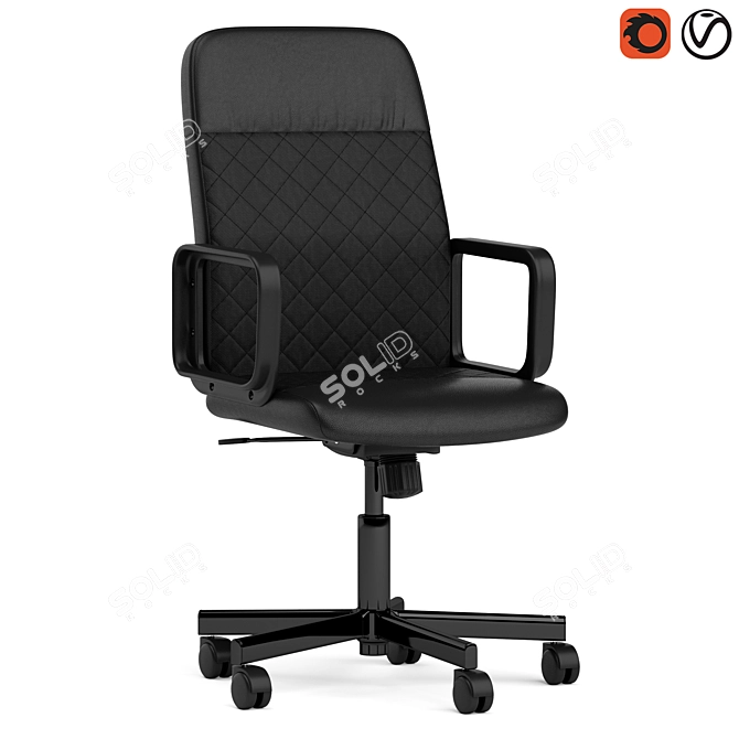 Ergonomic Renberget Office Chair 3D model image 1