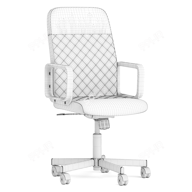 Ergonomic Renberget Office Chair 3D model image 6