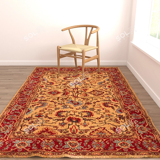 Versatile Rug Set with Varying Textures 3D model image 5